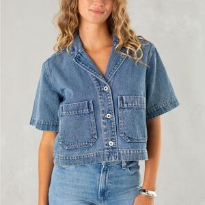 South Moon Under ISLA Denim Jacket Size Small Only Worn Once!